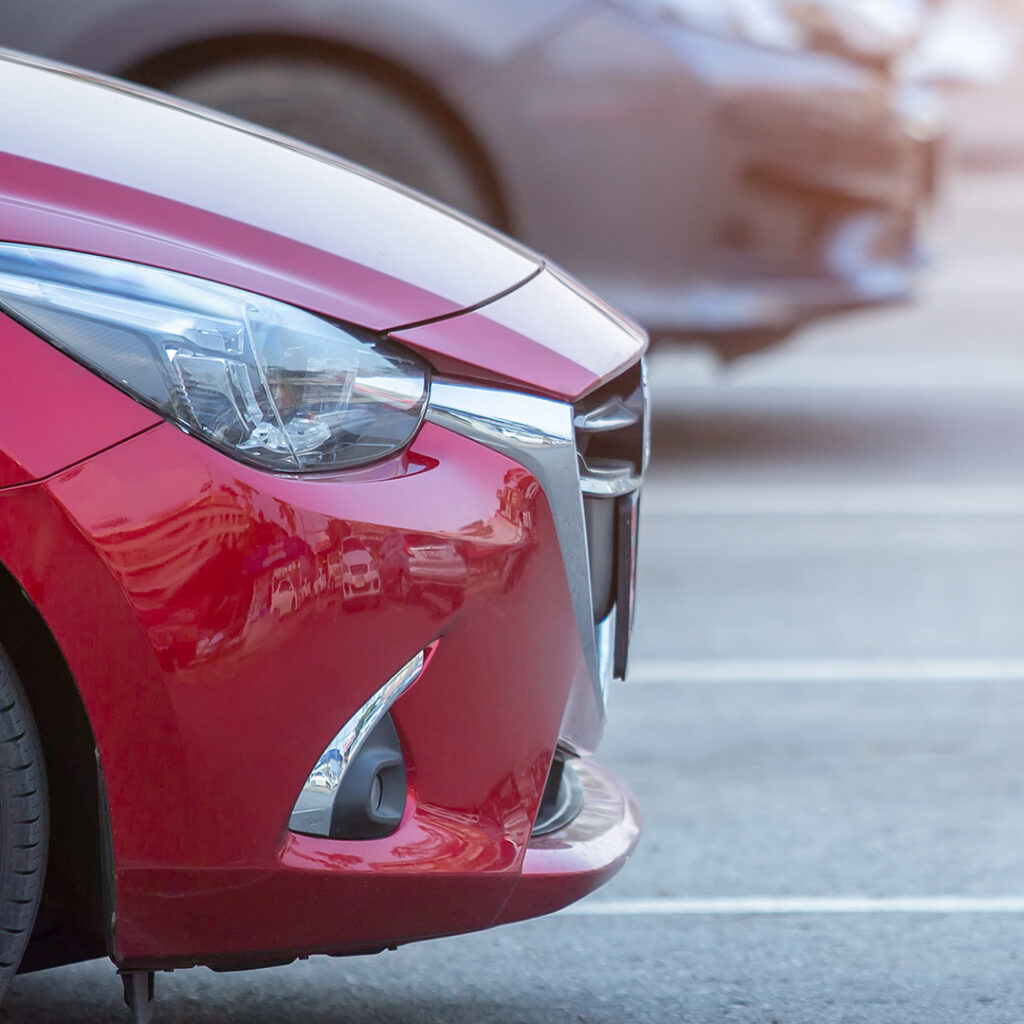 Image of cars in a parking lot
